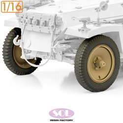 画像2: SOL MODEL[MM1049]1/16 WWII ドイツ Sd.Kfz.250/3軽装甲無線車 自重変形タイヤセット(ダスヴェルク用)
