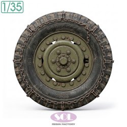 画像1: SOL MODEL[MM1054]1/35 WWII アメリカ M16対空自走砲 チェーン付自重変形タイヤ＆履帯セット(AFVクラブ用)