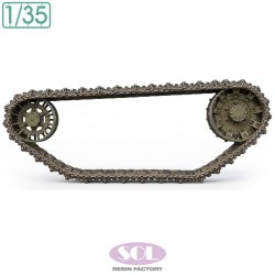 画像2: SOL MODEL[MM1054]1/35 WWII アメリカ M16対空自走砲 チェーン付自重変形タイヤ＆履帯セット(AFVクラブ用)