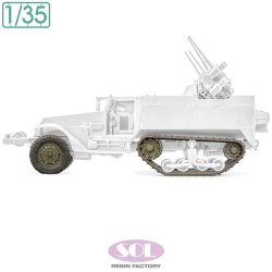 画像4: SOL MODEL[MM1054]1/35 WWII アメリカ M16対空自走砲 チェーン付自重変形タイヤ＆履帯セット(AFVクラブ用)