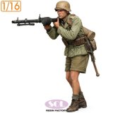 SOL MODEL[MM1056]1/16 WWII ドイツ Sd.Kfz.250/3軽装甲無線車 機関銃手 w/MG34機関銃(ダスヴェルク用)