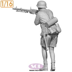 画像2: SOL MODEL[MM1056]1/16 WWII ドイツ Sd.Kfz.250/3軽装甲無線車 機関銃手 w/MG34機関銃(ダスヴェルク用)