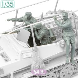 画像2: SOL MODEL[MM1058]1/35 WWII ドイツ Sd.Kfz.250/3軽装甲無線車 乗員セット w/MG34機関銃(3体入)