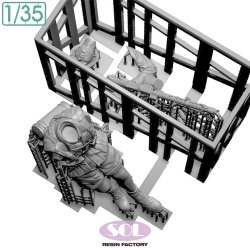 画像3: SOL MODEL[MM1060]1/35 WWII ドイツ Sd.Kfz.250/3軽装甲無線車 機関銃手 w/MG34機関銃