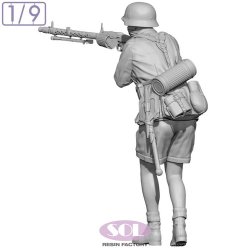 画像3: SOL MODEL[MM1063]1/9 WWII ドイツ Sd.Kfz.250/3軽装甲無線車 機関銃手 w/MG34機関銃