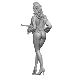 画像3: SOL MODEL[MM435]1/20 将校服を羽織ったリンダ 将校帽バージョン