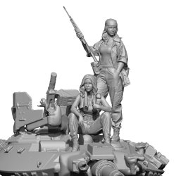 画像1: SOL MODEL[MM459]1/24 M16を抱えるエブリン(3Dプリンターキット)