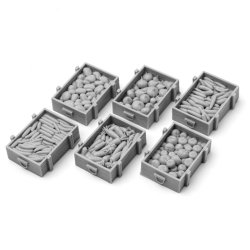 画像2: SOL MODEL[MM487]1/16 汎用 野菜箱セット(6個入)