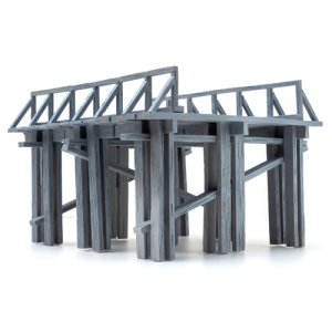 画像1: SOL MODEL[MM495]1/35 ジオラマ素材 木製の仮設橋セット (1)