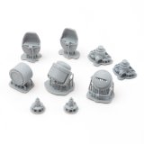 SOL MODEL[MM499]1/16 WWII ドイツ ボッシュライト/ノテックライト 前照灯セット(4個入/3Dプリント製)