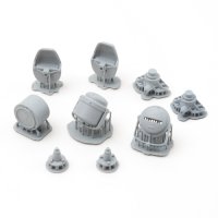 SOL MODEL[MM499]1/16 WWII ドイツ ボッシュライト/ノテックライト 前照灯セット(4個入/3Dプリント製)