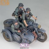 SOL MODEL[MM874]1/16 WWII ドイツ KS750軍用サイドカー(乗員3体付)