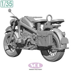 画像4: SOL MODEL[MM876]1/35 WWII ドイツ KS750軍用オートバイ