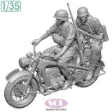 SOL MODEL[MM878]1/35 WWII ドイツ KS750軍用オートバイ(乗員2体付)
