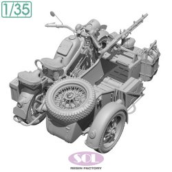 画像3: SOL MODEL[MM880]1/35 WWII ドイツ KS750軍用サイドカー