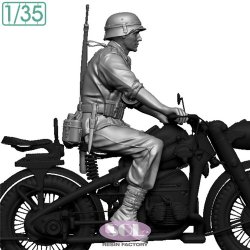 画像4: SOL MODEL[MM881]1/35 WWII ドイツ KS750用乗員＃1 オートバイ兵(SOL MODEL用)