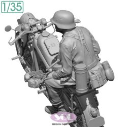 画像4: SOL MODEL[MM882]1/35 WWII ドイツ KS750用乗員＃2 後席に乗る兵士(SOL MODEL用)