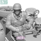 SOL MODEL[MM883]1/35 WWII ドイツ KS750軍用サイドカーに乗る将校(SOL MODEL用)