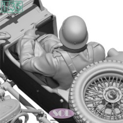 画像4: SOL MODEL[MM883]1/35 WWII ドイツ KS750軍用サイドカーに乗る将校(SOL MODEL用)