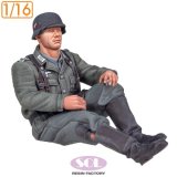 SOL MODEL[MM884]1/16 WWII ドイツ KS750軍用サイドカーに乗る将校(SOL MODEL用)