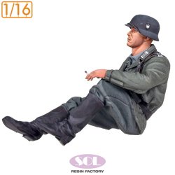 画像4: SOL MODEL[MM884]1/16 WWII ドイツ KS750軍用サイドカーに乗る将校(SOL MODEL用)
