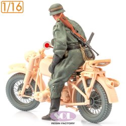 画像2: SOL MODEL[MM885]1/16 WWII ドイツ R75軍用オートバイに乗るオートバイ兵(フリーダムモデルキット用)