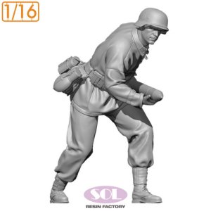 画像1: SOL MODEL[MM887]1/16 WWII ドイツ 対戦車砲兵 装填手1 (1)