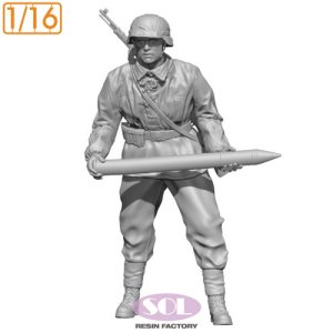 画像1: SOL MODEL[MM888]1/16 WWII ドイツ 対戦車砲兵 装填手2 (1)