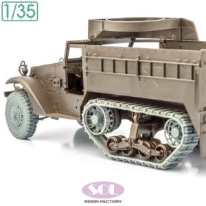 画像1: SOL MODEL[MM893]1/35 WWII アメリカ M3ハーフトラック チェーン付タイヤ&滑り止め付履帯セット(タミヤ用) (1)