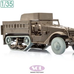 画像1: SOL MODEL[MM894]1/35 WWII アメリカ M3ハーフトラック タイヤ&履帯セット(タミヤ用)