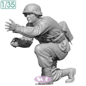 画像1: SOL MODEL[MM895]1/35 WWII ドイツ 対戦車砲兵 砲手 (1)