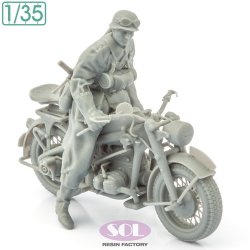 画像2: SOL MODEL[MM900]1/35 WWII ドイツ KS750軍用オートバイ(野戦憲兵付)