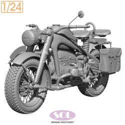 画像3: SOL MODEL[MM903]1/24 WWII ドイツ KS750軍用オートバイ