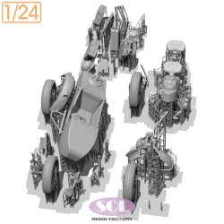 画像2: SOL MODEL[MM907]1/24 WWII ドイツ KS750軍用サイドカー(乗員3体付)