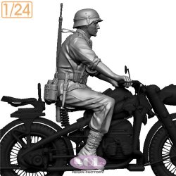 画像4: SOL MODEL[MM908]1/24 WWII ドイツ KS750用乗員＃1 オートバイ兵(SOL MODEL用)