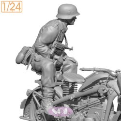 画像4: SOL MODEL[MM909]1/24 WWII ドイツ KS750用乗員＃2 後席に乗る兵士(SOL MODEL用)