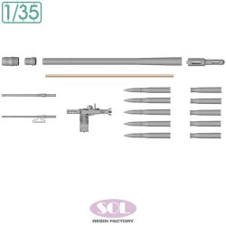 画像1: SOL MODEL[MM958]1/35 WWII アメリカ M36駆逐戦車 ディテールアップパーツ＃1 砲身(タミヤ用)