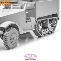 画像1: SOL MODEL[MM964]1/16 WWII アメリカ M3A1ハーフトラック 自重変形タイヤ&履帯セット(アンディーズホビー用)