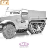 SOL MODEL[MM967]1/16 WWII アメリカ M3A1ハーフトラック 自重変形タイヤ&履帯セット 滑り止めチェーン付(アンディーズホビー用)