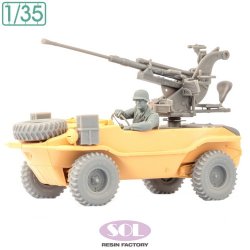 画像1: SOL MODEL[MM972]1/35 WWII ドイツ 2cm Gebirgsflak 38搭載シュビムワーゲン166型対空自走砲 コンバージョンセット ドライバー付(タミヤ用)