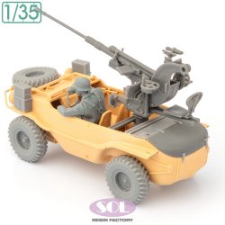 画像2: SOL MODEL[MM972]1/35 WWII ドイツ 2cm Gebirgsflak 38搭載シュビムワーゲン166型対空自走砲 コンバージョンセット ドライバー付(タミヤ用)