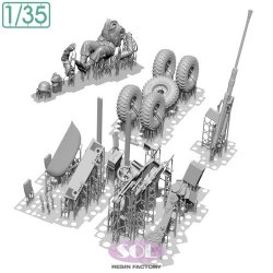 画像5: SOL MODEL[MM972]1/35 WWII ドイツ 2cm Gebirgsflak 38搭載シュビムワーゲン166型対空自走砲 コンバージョンセット ドライバー付(タミヤ用)