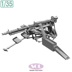 画像1: SOL MODEL[MM999]1/35 WWII ドイツ ラフェッテ機銃架搭載 MG34機関銃 低姿勢セット