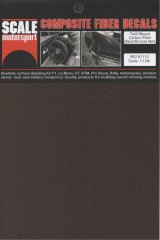 スケール・モータースポート[SMS1112]1/12 カーボンファイバーデカール (綾織り、黒・銅色)