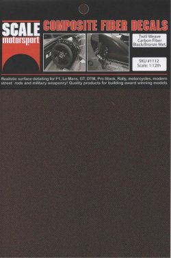 画像1: スケール・モータースポート[SMS1124]1/24 カーボンファイバーデカール (綾織り、黒・銅色)