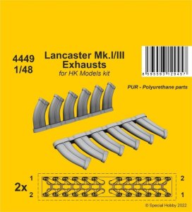 画像1: CMK[CMK4449] 1/48 ランカスター Mk.I/III 排気管 (HKモデル用) (1)