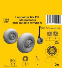 CMK[CMK7499]1/72 ランカスター Mk.I/III ホイール  & 尾脚 (汎用)