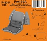 CMK[CMKP48047]1/48 Fw190A 操縦席w/防弾板 (ベルト無し) (エデュアルド用)