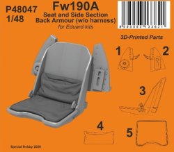 画像1: CMK[CMKP48047]1/48 Fw190A 操縦席w/防弾板 (ベルト無し) (エデュアルド用)