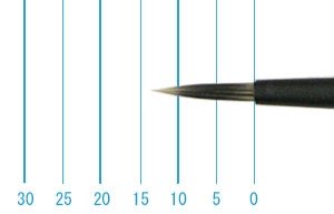 画像1: インターロン画筆　１５７５　２号（ラウンド・長軸） (1)